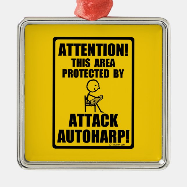 Attack Autoharp Julgransprydnad Metall (Framsidan)