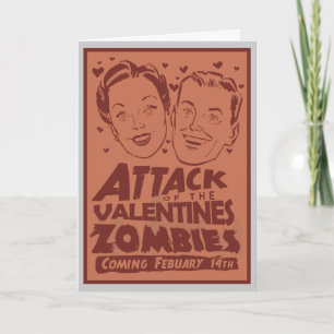 Attack av kortet för valentinesZombiesanpassade Helgkort