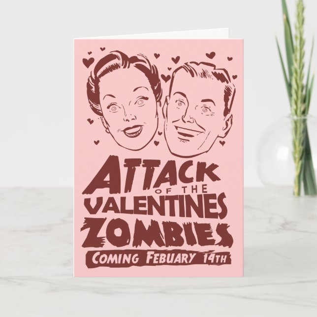 Attack av valentineszombiesna helgkort (Framsida)