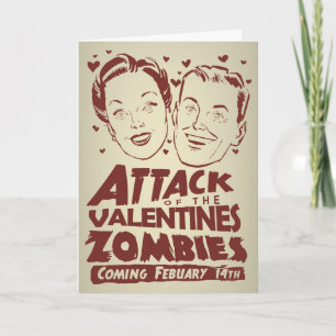 Attack av valentineszombiesna helgkort