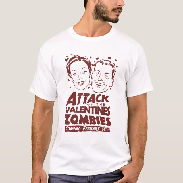 Attack av valentineszombiesna t shirt (Framsida)