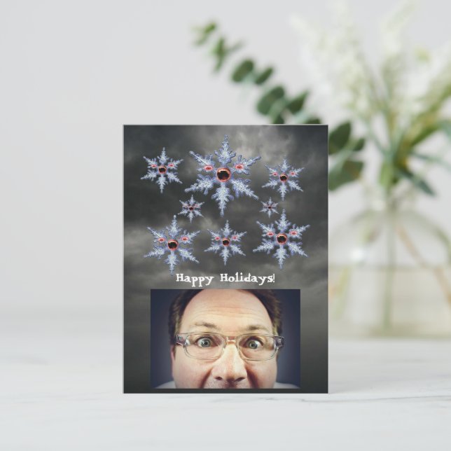 Attack av vykortet för SnowflakeZombieshelgdagar Helg Vykort (Stående Fram)