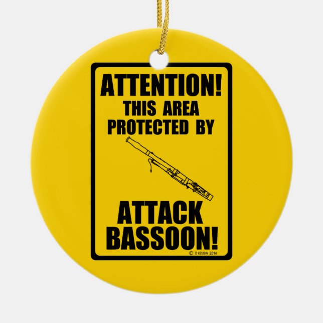 Attack Bassoon Julgransprydnad Keramik (Framsidan)
