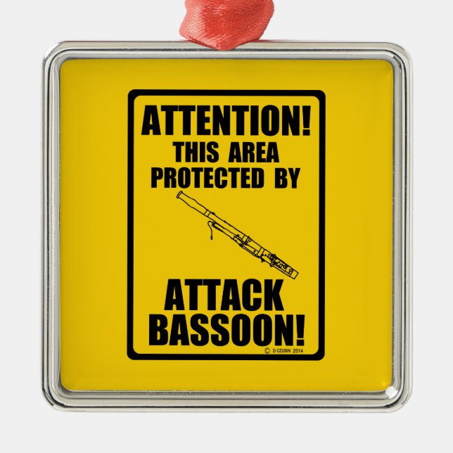 Attack Bassoon Julgransprydnad Metall (Framsidan)