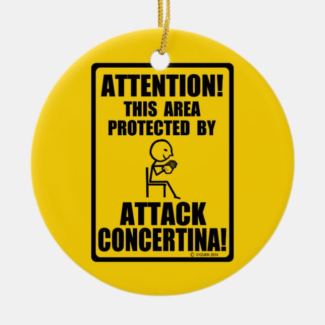 Attack Concertina Julgransprydnad Keramik (Framsidan)