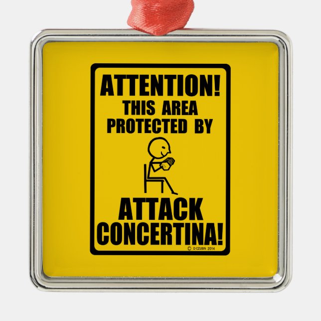 Attack Concertina Julgransprydnad Metall (Framsidan)