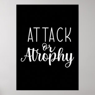 Attack eller atrofi, gym Hustle Success Motivation Poster