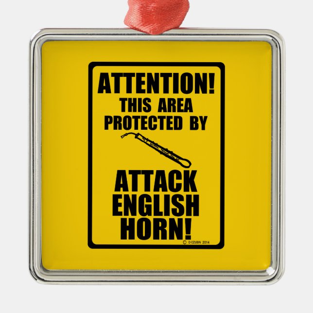 Attack English Horn Julgransprydnad Metall (Framsidan)