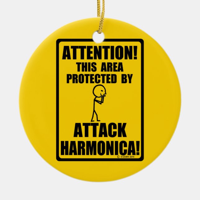 Attack Harmonica Julgransprydnad Keramik (Framsidan)