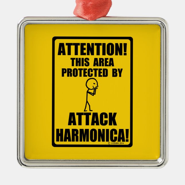 Attack Harmonica Julgransprydnad Metall (Framsidan)