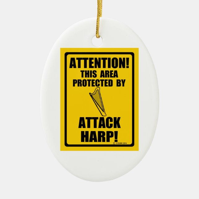 Attack Harp Julgransprydnad Keramik (Framsidan)