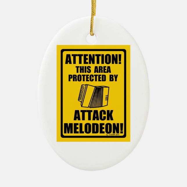Attack Melodeon Julgransprydnad Keramik (Framsidan)
