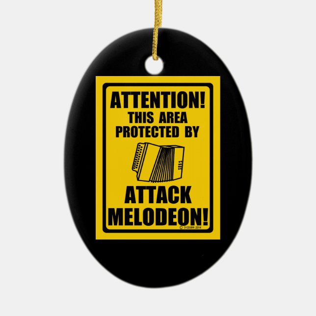 Attack Melodeon Julgransprydnad Keramik (Framsidan)