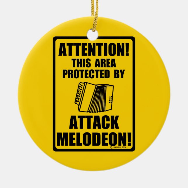 Attack Melodeon Julgransprydnad Keramik (Framsidan)
