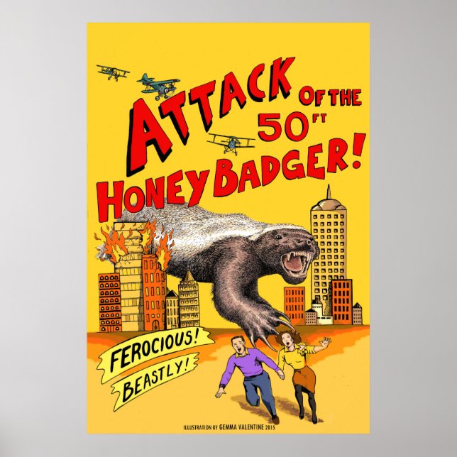 Attack mot 50:e Honey badger! Poster (Framsidan)
