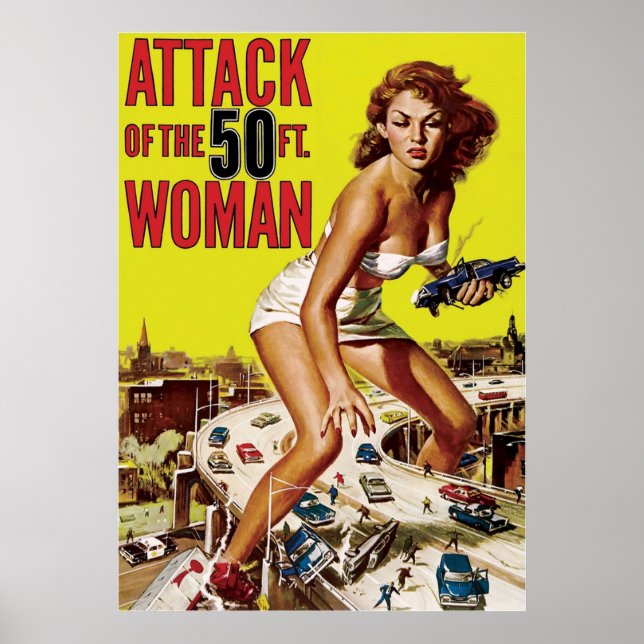 Attack mot 50-foten poster (Framsidan)