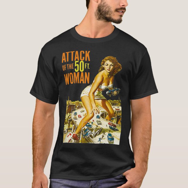 Attack mot 50-foten  t shirt (Framsida)