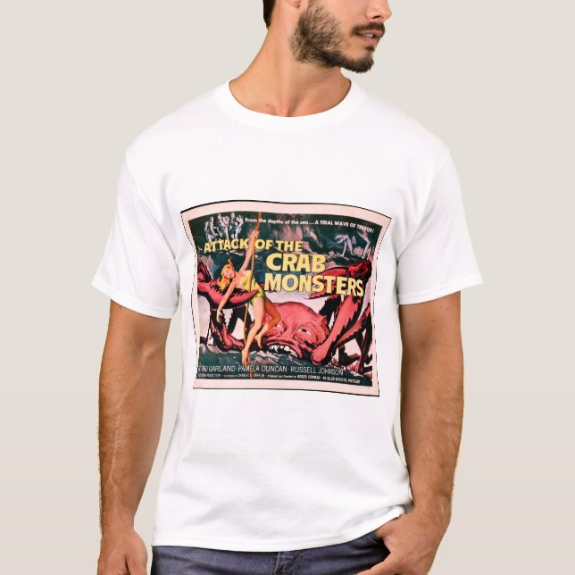 Attack mot Crab Monsters 1957 - skräckfilmspost T Shirt (Framsida)