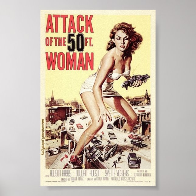 Attack mot de 50 fotkvinnorna (1958) Poster (Framsidan)