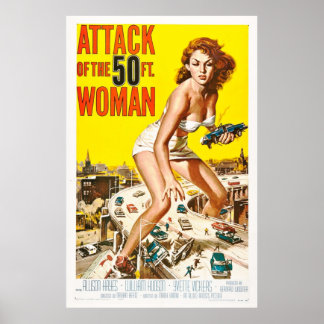 Attack mot den 50:e kvinnan 1958 Art Retro Movie Poster