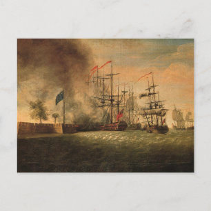 Attack mot Fort Moultrie Vykort
