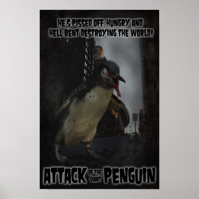 Attack mot Giant Penguin! Poster Fake Movie (Framsidan)