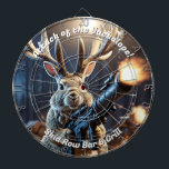 Attack mot Jackalope Funny Darttavla<br><div class="desc">Vare sig du är för eller bara spelar för roligten ger den här superskojets avlyssningstavla dig personlighet - var försiktig! Behålla den aktuella ritbordsbilden av en attack från en jackalope, eller ersätt den med en egen. Gör en underbar gåva. Perfekt för en mangrotta, ett ungparti, pub och galler eller för...</div>
