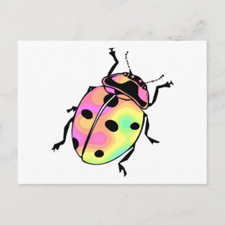 Attack mot Psychedelic Ladybug Vykort
