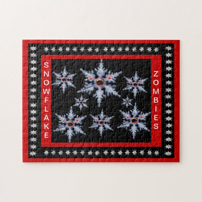 Attack mot snöflake Zombies Puzzle Pussel (Horisontell)
