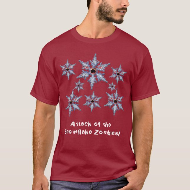 Attack mot Snowflake Zombies t... T-shirt (Framsida)