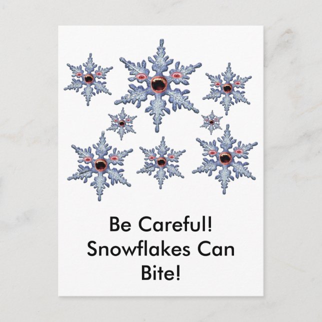 Attack mot Snowflake Zombies! Vykort (Framsida)