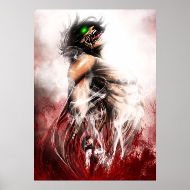 Attack mot Titan Eren Poster (Framsidan)
