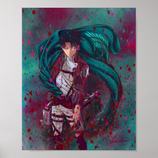 Attack mot Titan Fanart Levi Ackerman Version 25 Poster