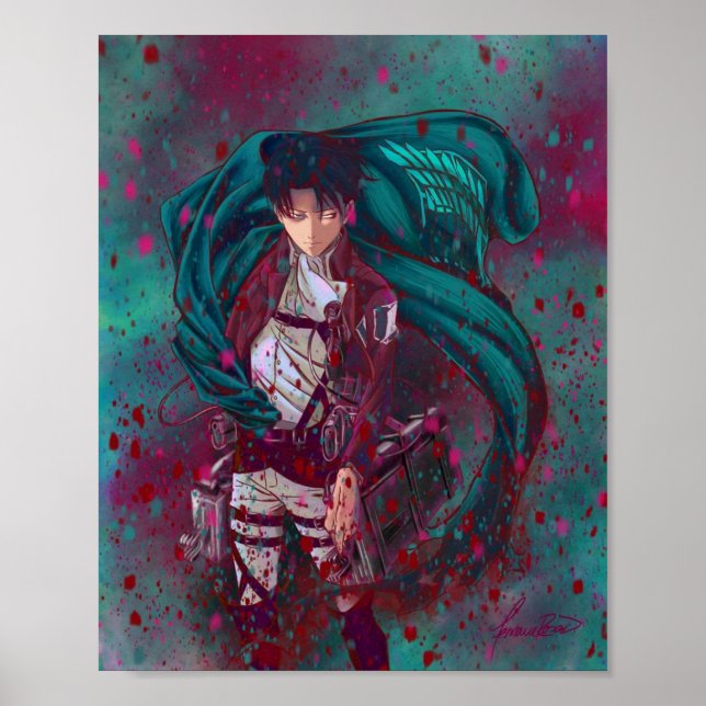 Attack mot Titan Fanart Levi Ackerman Version 25 Poster (Framsidan)