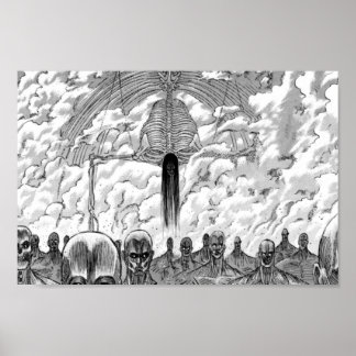 Attack mot Titan Rumbling-scenen Poster