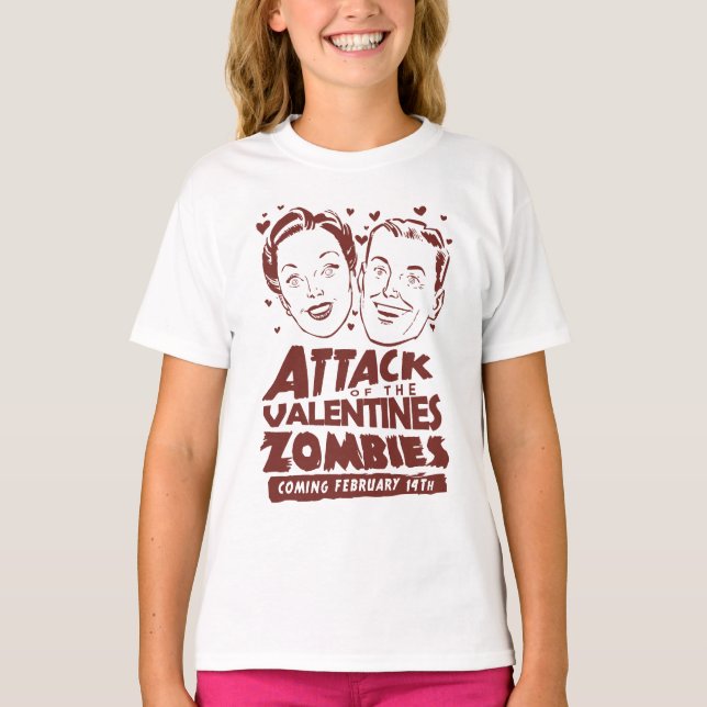 Attack mot Valentineserna Zombies Tee (Framsida)