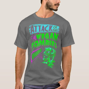 Attack mot Vegan Zombies Vegetarian Halloween T Shirt