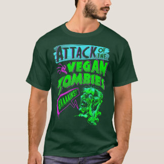 Attack mot Vegan Zombies Vegetarian Halloween T Shirt