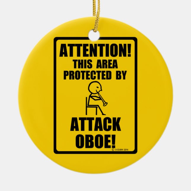 Attack Oboe Julgransprydnad Keramik (Framsidan)