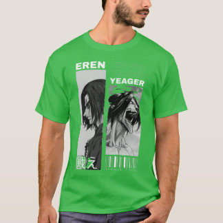 Attack on titan eren yeager both forms t shirt