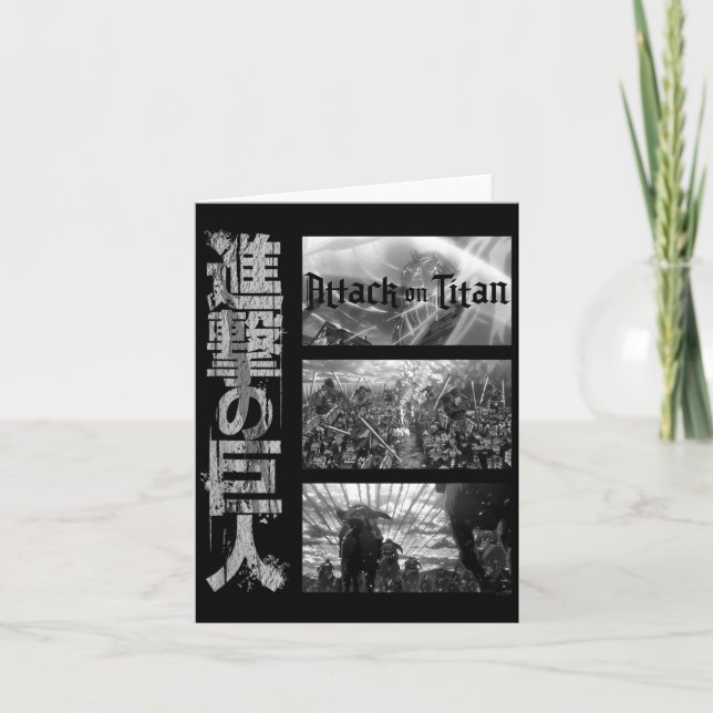 Attack on Titan Säsong 3 Tre scener med Kanji Kort (Framsida)