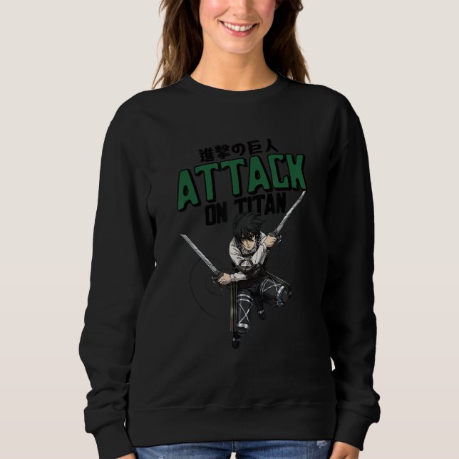 Attack on Titan Season 4 Mikasa with Title T Shirt (Framsida)