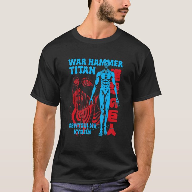 Attack on Titan Season 4 War Hammer Full Body Pose T Shirt (Framsida)