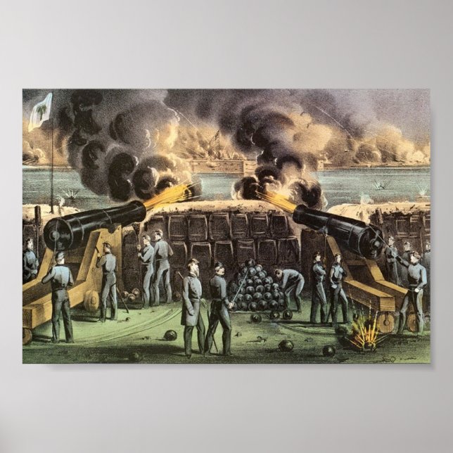 Attack på Ft. Sumter Poster (Framsidan)
