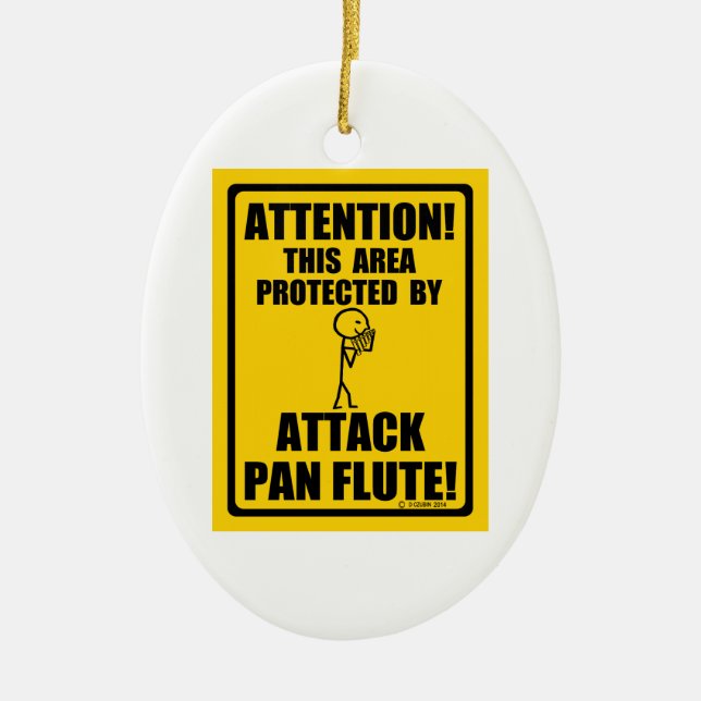 Attack-panflöjt Julgransprydnad Keramik (Framsidan)