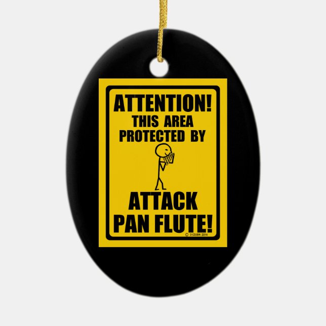 Attack-panflöjt Julgransprydnad Keramik (Framsidan)