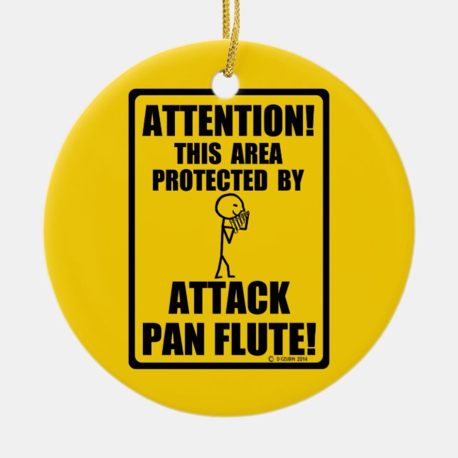 Attack-panflöjt Julgransprydnad Keramik (Framsidan)