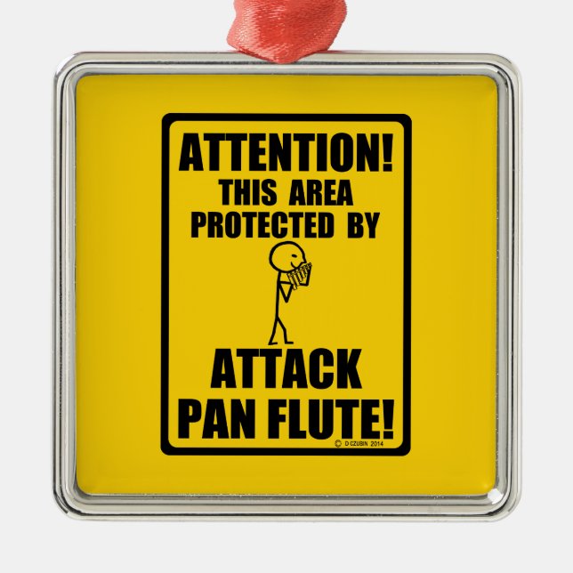 Attack-panflöjt Julgransprydnad Metall (Framsidan)