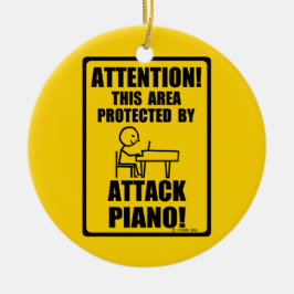 Attack Piano Julgransprydnad Keramik