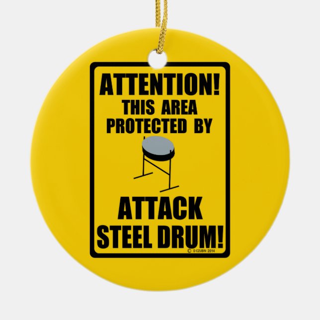 Attack Steel Drum Julgransprydnad Keramik (Framsidan)